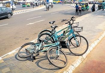 File photo of damaged Mo cycles at Master Canteen Square  in Bhubaneswar | Shamim Qureshy