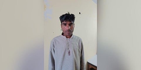 Raju Laxman Pindare after reaching India following release from Pakistani jail. (Photo | Special Arrangement)