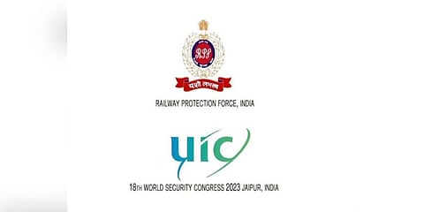 The logo of the  18th World Security Congress (WSC) at Jaipur. (Photo | RPF)