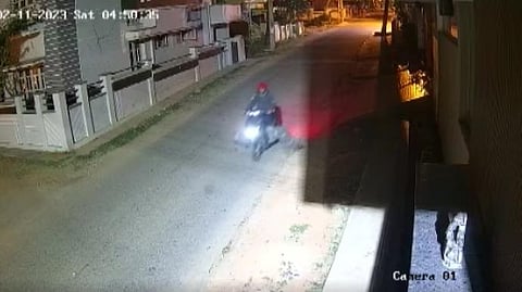 Hemanth Kunje kept Hemant Naik's body in a gunny bag for two days at his bathroom before taking it to a land and setting it on fire. (CCTV screengrab)