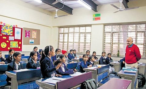 Deputy Chief Minister Manish Sisodia in an interactive session with students