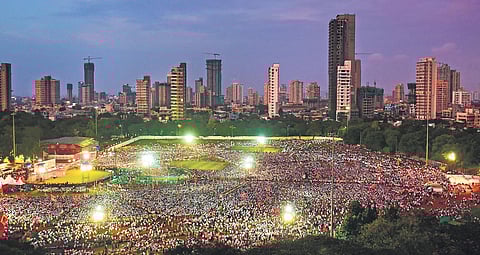 Still a crowd-puller? On October, 2022. Dussehra rally of Uddhav Thackeray at Shivaji Park ground  in Mumbai. (File Photo | PTI)