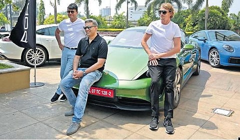 The Porsche that the crew of the ‘Car and Country’ show will use to shoot the Kochi stretch of the episode on Kerala