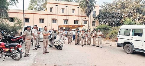 Police personnel deployed at Bamra railway station on Thursday | Express
