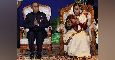 President Pratibha Patil and her husband Devisingh Shekhawat. (Photo | PTI)