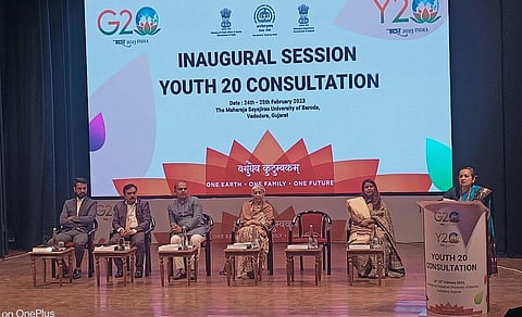 Youth-20 Summit, organised by Maharaja Sayajirao University (MSU) in Vadodara as part of India's G20 chairmanship.