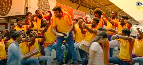 A still from the trailer of the movie 'Single shankarum SmartPhone Simranum'