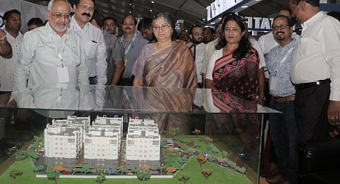 Minister Usha Devi going round the trade fair on Saturday | Shamim Qureshy