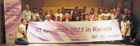 Participants of the three-day Ideathon 2023 workshop held in Kochi