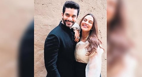 Real-life couple Angad Bedi and Neha Dhupia.