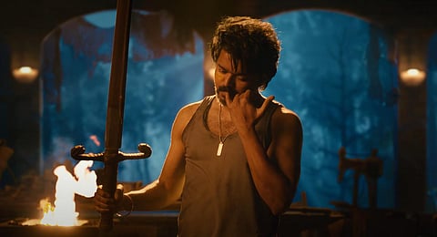 Superstar Thalapathy Vijay in Lokesh Kanagaraj's 'Leo' (Photo | Screengrab)