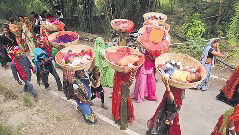 Piplantri village in Rajasthan has a peculiar custom, every time a girl is born, the villagers would plant 111 trees in her name. 