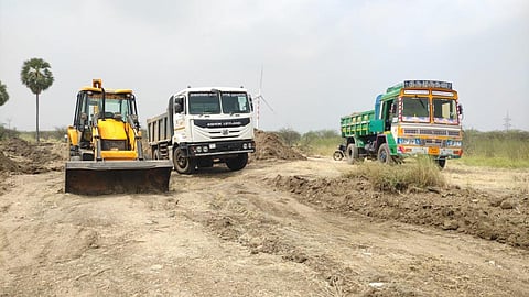 Farmer threatened by sand mafia supplying gravel for windmills