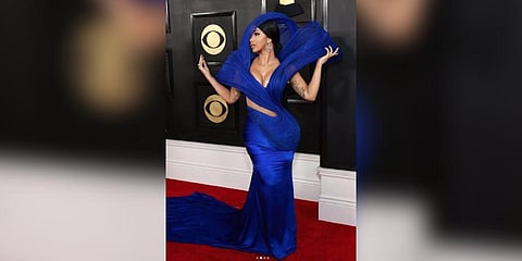 American rapper Cardi B at the 65th Annual Grammy Awards red carpet (Photo | Instagram)