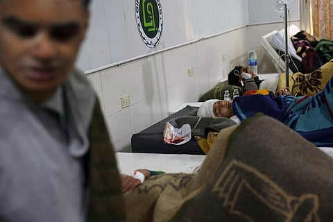 People injured in an earthquake receive treatment at the al-Rahma Hospital in the town of Darkush, Idlib province, northern Syria, Monday, Feb. 6, 2023. (Photo | AP)