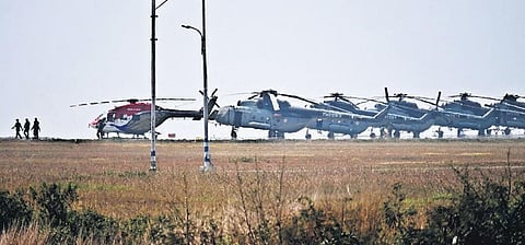 Yelahanka Air Force Station gets ready to host Aero India 2023, which is scheduled to begin on February 13 |Shashidhar Byrappa