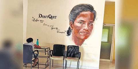 Visitors’ room at the Usha School of Athletics at Panangad in Kinalur, Kozhikode