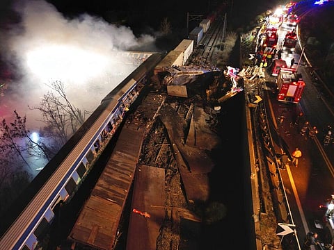 IN PHOTOS | Dozens killed as trains in Greece collide, derail, burst into flames