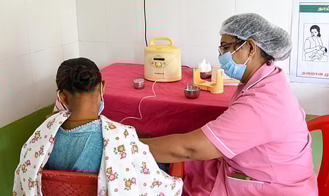A mother donating milk at the Breast Milk Bank used for representative purposes only. (Photo | MK Ashok Kumar, EPS)