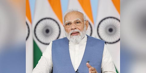 Prime Minister Narendra Modi addresses a post-budget webinar women empowerment.