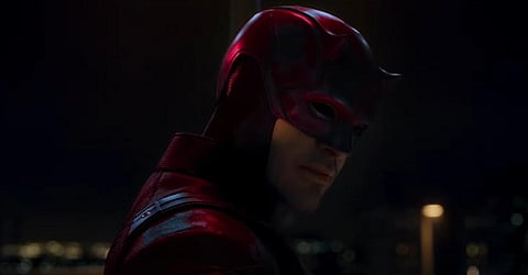 A still from the trailer of 'Daredevil: Born Again' starring Charlie Cox in the lead role. (Photo | YouTube screengrab)