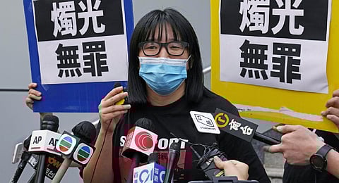 Chow Hang-tung, Vice Chairperson of the Hong Kong Alliance. (File photo | AP)