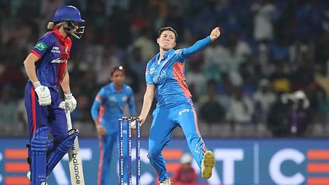 Mumbai Indians fast bowler Issy Wong. (Photo | BCCI)