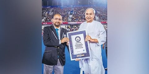 ​  CM Naveen receives Guinness Book of World Records certificate in Rourkela  ​