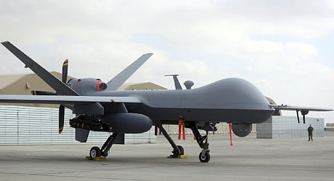 US MQ-9 drone on display. (File photo | AP)