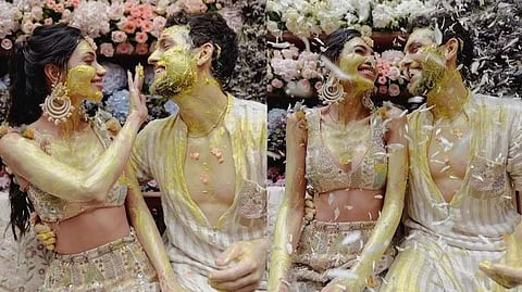 Alanna Panday and Ivor McCary's Haldi ceremony.