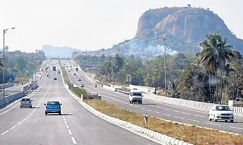 A view of the recently inaugurated Bengaluru-Mysuru Expressway