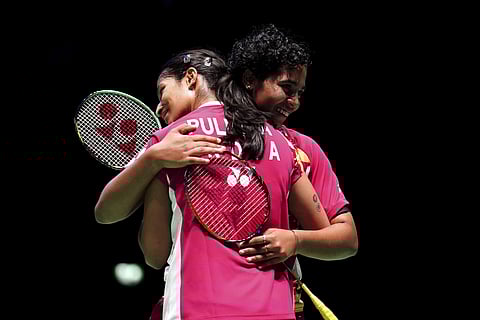 Treesa Jolly, right, and Gayatri Gopichand (PTI Photo)
