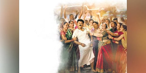 A still from the film Raghavendra Stores
