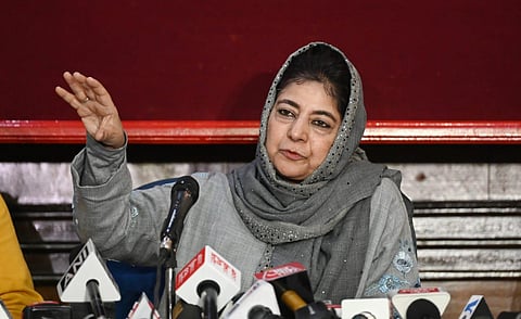A file photo of PDP Chief and former Jammu and Kashmir Chief Minister Mehbooba Mufti. (Photo | Shekhar Yadav,  EPS)
