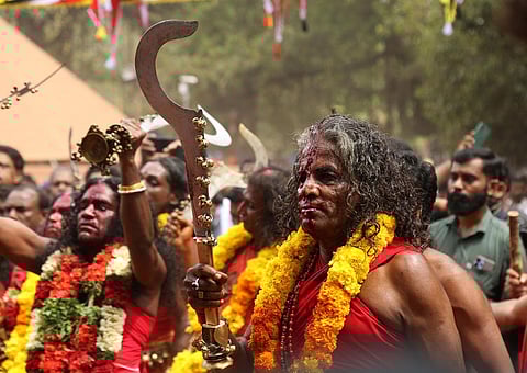 The Bharani festival at the Kodungallur Bhagawati temple is one of the major festivals of Kerala. (Photo | T P Sooraj, EPS)