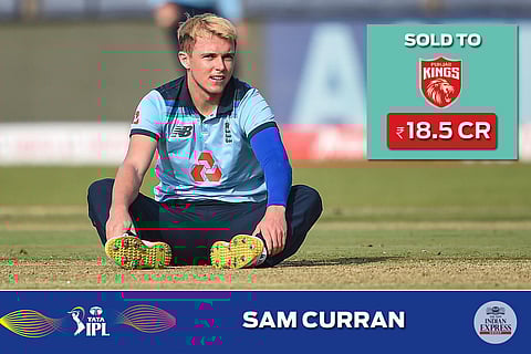 England's Sam Curran became the most expensive player in the history of IPL auction. Punjab Kings spent Rs 18.5 crores to rope in the all-rounder. (Photo | PTI)