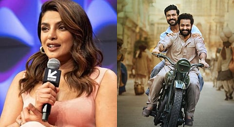 Actor Priyanka Chopra Jonas has referred to the Telugu blockbuster RRR as a Tamil film in a recent interview with the podcast channel Armchair Expert with Dax Shepard.