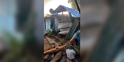 A house damaged by Arikomban at Panniyar in Idukki