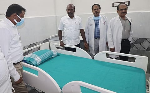 Health Minister Ma Subramanian inaugurated the pay ward  in the super speciality block and Trauma care center of Government Rajaji Hospital in Madurai./express photo/k k Sundar