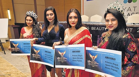 Arkaris Mister, Miss and Misses India Beauty Pageant poster was launched in Vijayawada on Thursday I Prasant Madugula