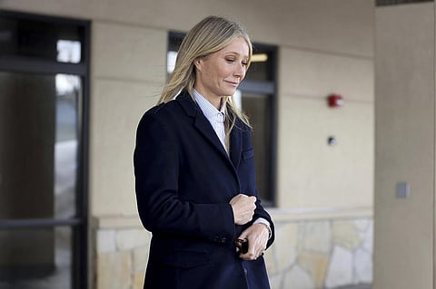Actress Gwyneth Paltrow leaves Park City District Courthouse on Thursday, March 30, 2023, in Park City, Utah. (Photo | AP)