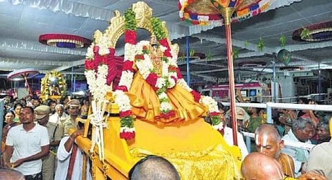 Edurukolu being performed at Bhadradri temple | Express