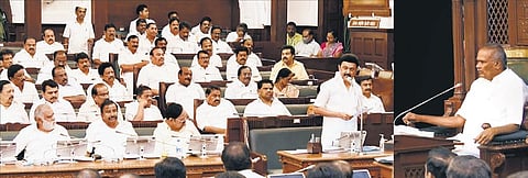 Debates on grant of funds for various departments were held in the Assembly on Thursday | Express