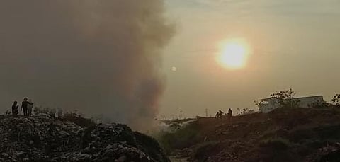 Brahmapuram waste dumping yard (Photo | TP Sooraj, EPS)