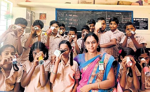 Since 2014, Mythili has been working as a science teacher at Kammangadu PUMS in Pudukottai | Express