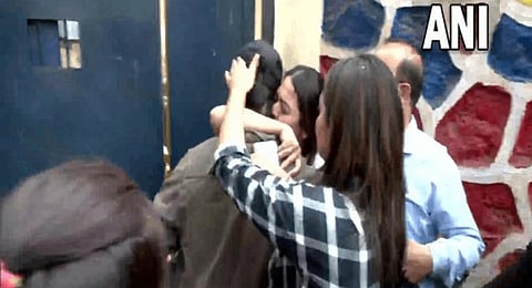 Sheezan Khan released from jail.(Photo | Twitter , ANI)