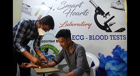 FEMA, an NGO based at Vyasarpadi in Chennai, helps people with free medical treatment. (Photo | R Satish Babu, EPS)