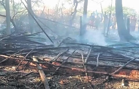 A view of the smoke from the cracker unit blast | Express