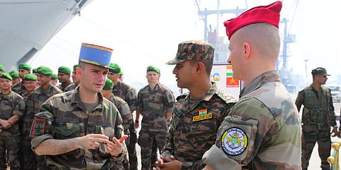 The exercise is aimed at enhancing interoperability, coordination and cooperation between both forces at tactical level. (Photo | ADG PI - INDIAN ARMY Twitter)