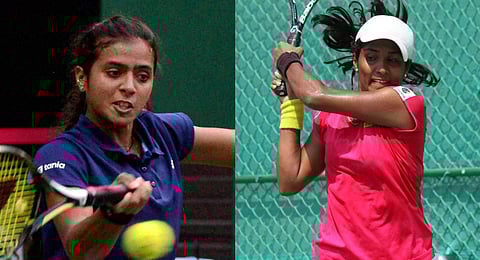 Ankita Raina (L) Prarthana Thombare. (File | PTI, EPS)